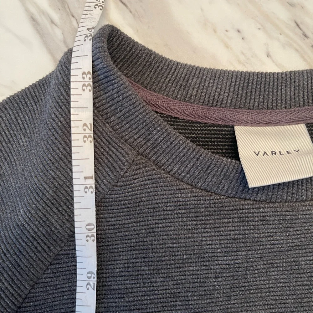 Anthropologie Varley Albert Grey knit Casual Sweater Dress Medium - Picture 12 of 13